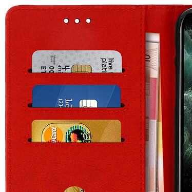 Avizar Étui Apple iPhone 11 Pro Max Housse Intégrale Porte-carte Fonction Support Rouge pas cher