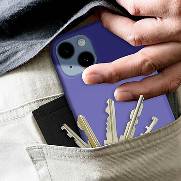Avizar Coque pour iPhone 14 Plus Silicone Semi-rigide Finition Soft-touch Fine  violet pas cher
