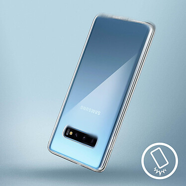 Avizar Coque Samsung Galaxy S10 Protection 360° Rigide + Avant Silicone transparent pas cher