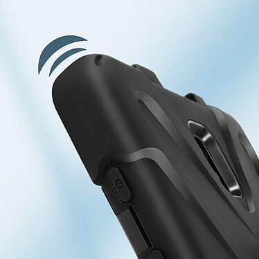 Avizar Coque pour Samsung Galaxy Tab Active 2 Antichoc Bi matière Poignée Rotative Support  Noir pas cher