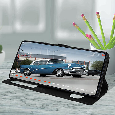 Acheter Avizar Housse Samsung Galaxy S10 Lite Étui Intégral Double Fenêtre Support Vidéo Noir