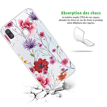 Avis Evetane Coque Samsung Galaxy A40 360 intégrale transparente Motif Fleurs Multicolores Tendance