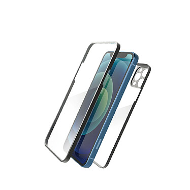 Tiger Verre de Protection d'écran et Coque pour Apple iPhone 13 Pro 360° Ultrafine Noir transparent