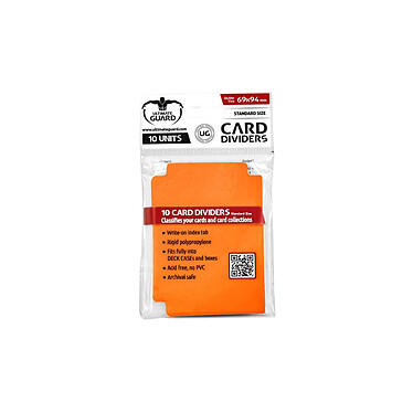 Ultimate Guard - 10 intercalaires pour cartes Card Dividers taille standard Orange