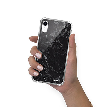 Avis Evetane Coque iPhone Xr anti-choc souple angles renforcés transparente Motif Marbre noir