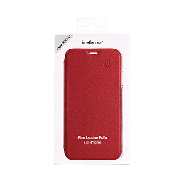 BEETLECASE Étui pour iPhone 12 Mini Folio Premium Dos en Crystal avec Porte-Cartes Rouge pas cher