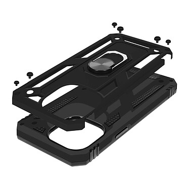 Avizar Coque pour iPhone 15 Pro Antichoc Hybride Bague Support Magnétique  Noir pas cher