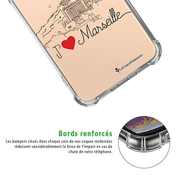 Acheter LaCoqueFrançaise Coque iPhone 11 Pro anti-choc souple angles renforcés transparente Motif J'aime Marseille