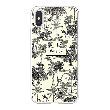 LaCoqueFrançaise Coque iPhone X/Xs silicone transparente Motif Botanic Evasion ultra resistant