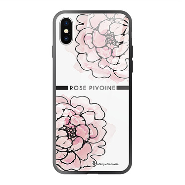 LaCoqueFrançaise Coque iPhone X/Xs Coque Soft Touch Glossy Rose Pivoine Design