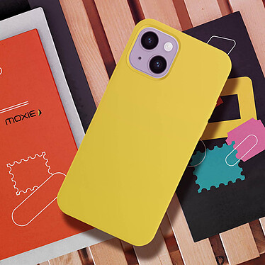 Acheter Moxie Coque pour iPhone 14 Hybride Semi-rigide Fine Légère Intérieur Doux  jaune