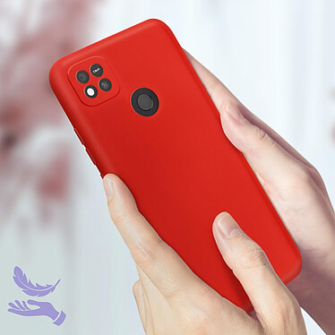 Acheter Avizar Coque pour Xiaomi Redmi 10A Silicone Semi-rigide Finition Soft-touch Fine  Rouge
