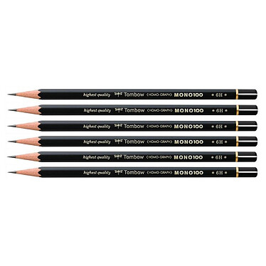 TOMBOW Crayon Graphite Haute Qualité MONO 100 6H x 6