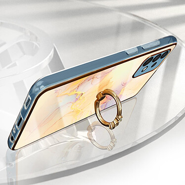 Avis Avizar Coque Samsung Galaxy A32 Bi-matière Bague de maintien Motif marbre champagne