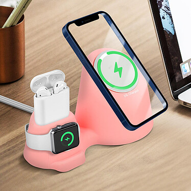 Avis Avizar Support Bureau MagSafe, Apple Watch et AirPods Station d'accueil 3 en 1 - Rose