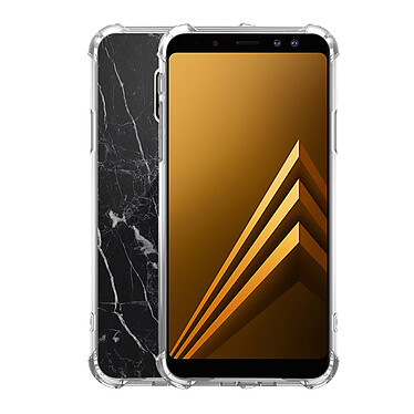 Avis Evetane Coque Samsung Galaxy A8 2018 anti-choc souple angles renforcés transparente Motif Marbre noir