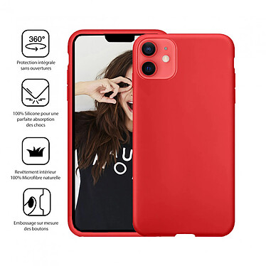 Avis Jaym Coque pour Apple iPhone 13 Pro Max Premium Silicone Microfibre Rouge