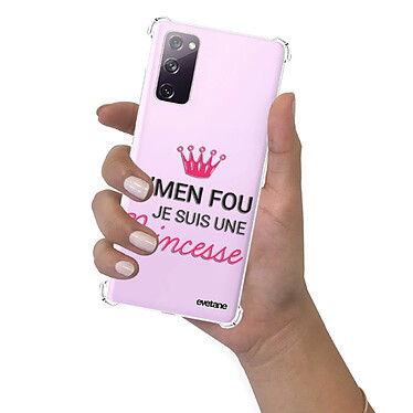 Evetane Coque Samsung Galaxy S20 FE anti-choc souple angles renforcés transparente Motif Je suis une princesse pas cher