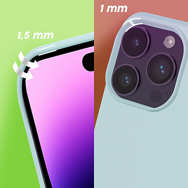 Moxie Coque pour iPhone 14 Pro Max Hybride Semi-rigide Fine Légère Intérieur Doux  bleu glacier pas cher