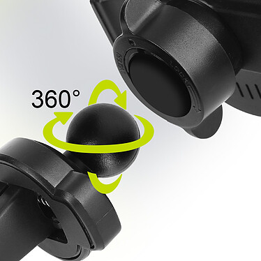 Acheter Muvit Support Voiture iPhone avec Compartiment MagSafe Rotation 360°  Noir