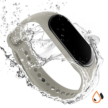 Avis Avizar Bracelet pour Xiaomi Mi Band 5 / 6 / 7 Silicone Soft Touch Waterproof Gris