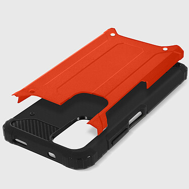 Avizar Coque Xiaomi Redmi Note 10s et Note 10 Relief Antichute Defender II rouge orange pas cher