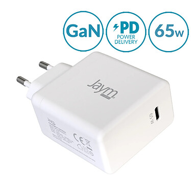 Acheter Jaym Chargeur Secteur Rapide USB-C GAN 65W 3A PD et PPS Blanc