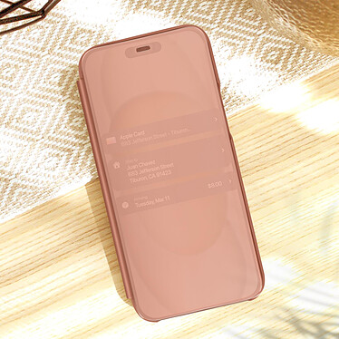 Acheter Avizar Étui Clear View pour iPhone 15 Clapet Miroir Fonction Support  Rose Gold