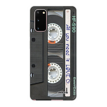 Evetane Coque Samsung Galaxy S20 360 intégrale transparente Motif Cassette Tendance