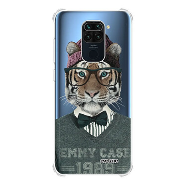 Evetane Coque Xiaomi Redmi Note 9 anti-choc souple angles renforcés transparente Motif Tigre Fashion