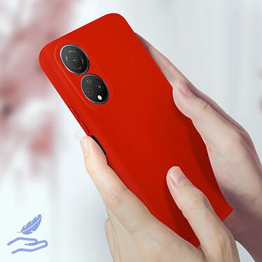 Acheter Avizar Coque pour Honor X7 Silicone Semi-rigide Finition Soft-touch Fine  Rouge
