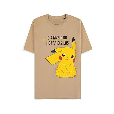 Pokémon - T-Shirt Pikachu Beige - Taille XXL