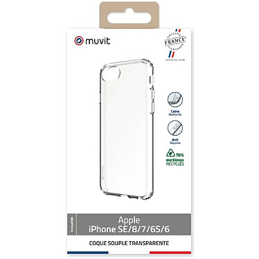 Avis Muvit Coque pour iPhone SE/8/7/6S/6 Recyclée Transparent