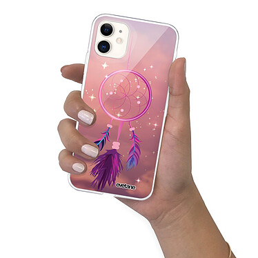 Evetane Coque iPhone 11 silicone transparente Motif Attrape rêve rose ultra resistant pas cher