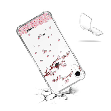 Acheter Evetane Coque iPhone Xr anti-choc souple angles renforcés transparente Motif Chute De Fleurs