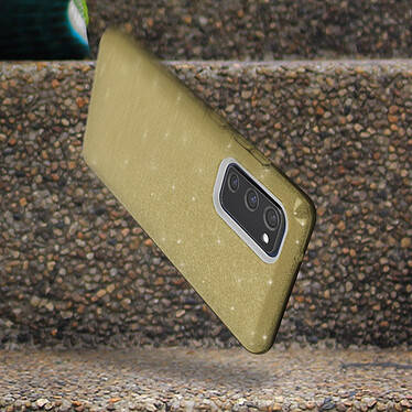 Avizar Coque Samsung Galaxy S20 FE Paillette Amovible Silicone Semi-rigide doré pas cher