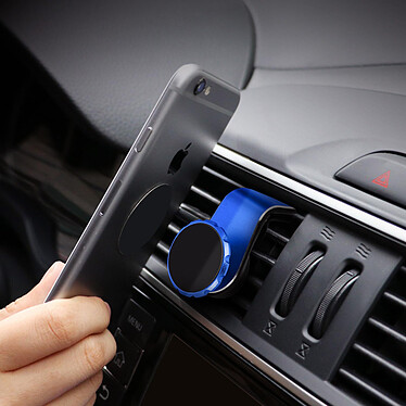 Avizar Support voiture Smartphone Système aimanté Fixation grille d'aération - Bleu pas cher