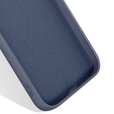 Avizar Coque iPhone 13 Mini Silicone Semi-Rigide avec Finition Soft Touch bleu pas cher