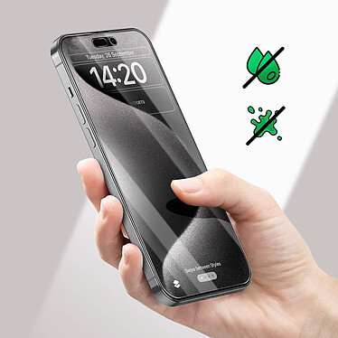 4smarts Verre Trempé pour iPhone 15 Pro Dureté 9H Anti-espion Second Glass pas cher