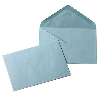 GPV Boîte de 500 enveloppes recyclées vélin bleu C6 114x162 75 g/m² gommées