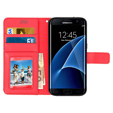 Avis Avizar Housse Etui Portefeuille Rouge Samsung Galaxy S7 Edge - Protection Integrale