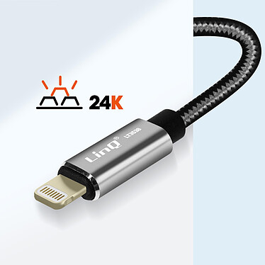 Acheter Adaptateur Audio Lightning vers Double Jack 3.5mm Femelle Casque + Micro LinQ