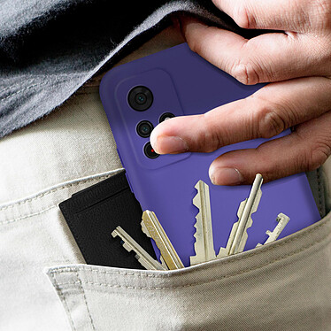 Avizar Coque pour Xiaomi Poco M4 Pro 5G et Redmi Note 11S 5G Silicone Semi-rigide Finition Soft-touch Fine  violet pas cher