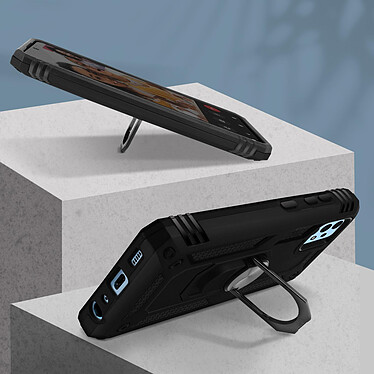Acheter Avizar Coque Samsung Galaxy A52 et A52s Antichoc Bi-matière Bague Support Vidéo noir