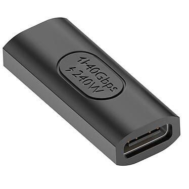 Avizar Adaptateur USB C Femelle 3 en 1 Charge 240W Synchronisation 40 Gbps Vidéo 8K  Noir