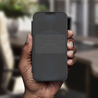 Acheter Avizar Housse iPhone 12 Pro Max Clapet translucide Design Miroir Support Vidéo noir