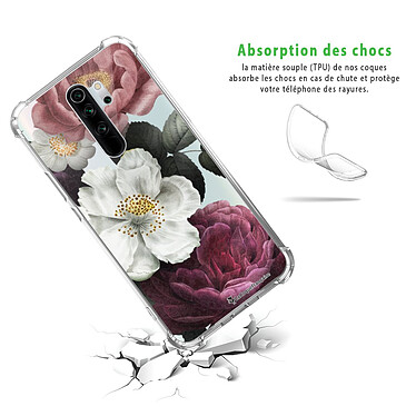 Avis LaCoqueFrançaise Coque Xiaomi Redmi Note 8 Pro anti-choc souple angles renforcés transparente Motif Fleurs roses