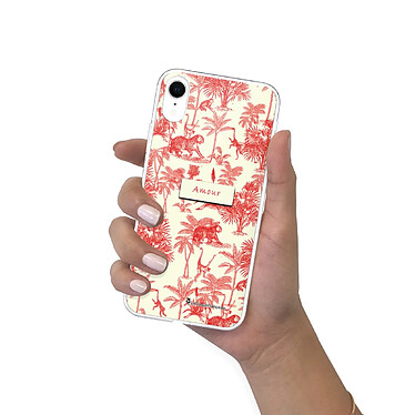 LaCoqueFrançaise Coque iPhone Xr silicone transparente Motif Botanic Amour ultra resistant pas cher