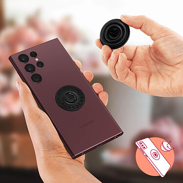 Popsockets PopGrip Smartphone Maintien Support Vidéo Design Fleur  Rose et Blanc pas cher