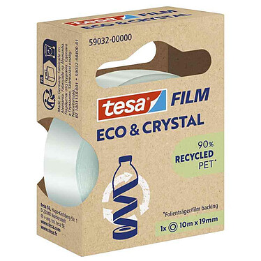 TESA Film ruban adhésif ECO & CRYSTAL, 19 mm x 10 m